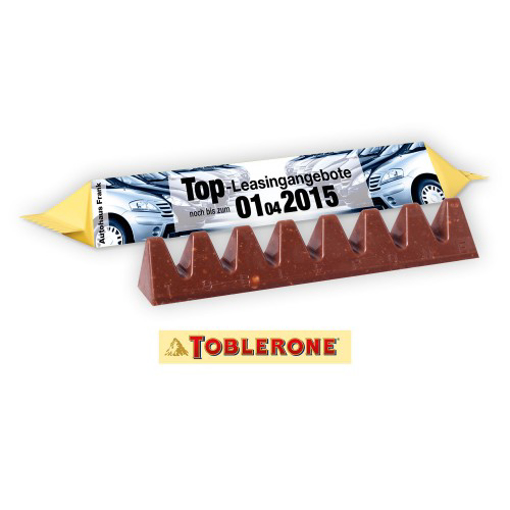 A mini branded toblerone