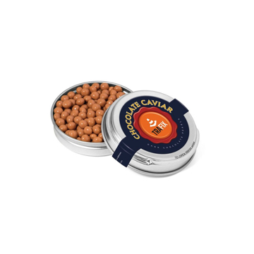 tin of milk chocolate caviar beads