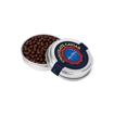 tin of dark chocolate caviar beads