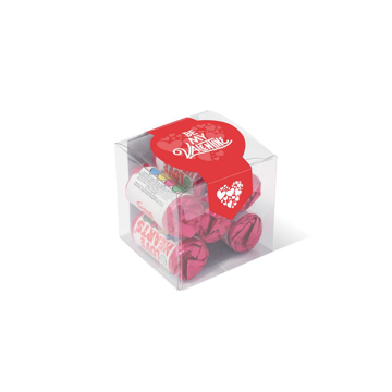 clear cube of love heart sweet rolls