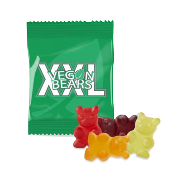 a sealed bag of promotional gummy bears