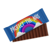 large chocolate bar in a branded full colour personalised wrapper