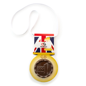 Solid milk chocolate in a Medal shaped casing, printed with your full colour artwork