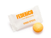 chewy fruit sweet in branded wrapper